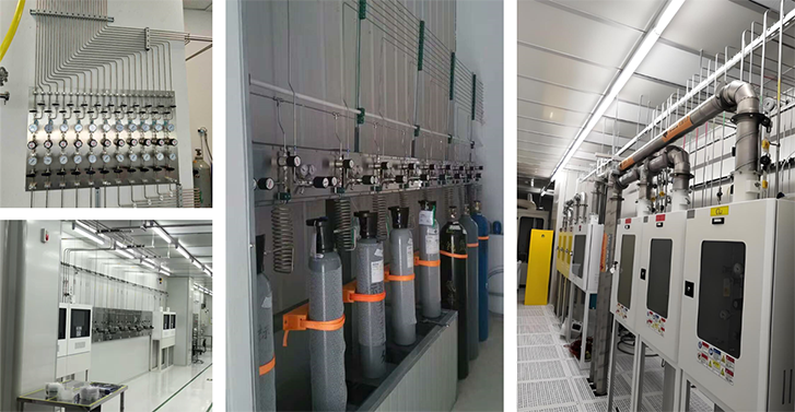 UHP gas distribution installation