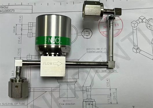 Finished orbital weld assembly 1